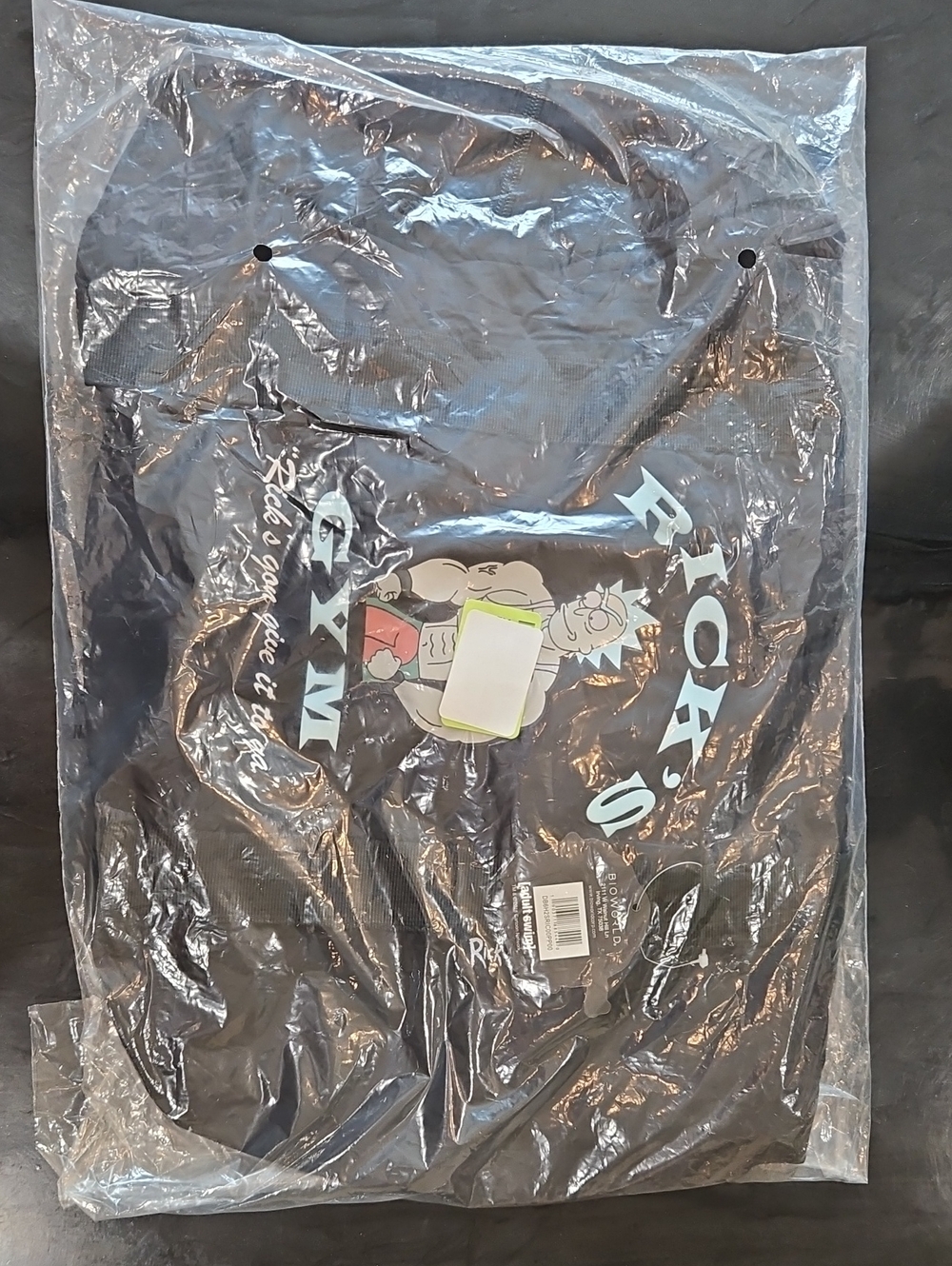 Rick And Morty Ricks Gym Black Duffle Bag